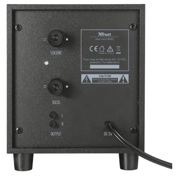 Trust Avora 2.1 set zvučnika drveni subwoffer+ zvučnici, 18 W snaga - Image 4