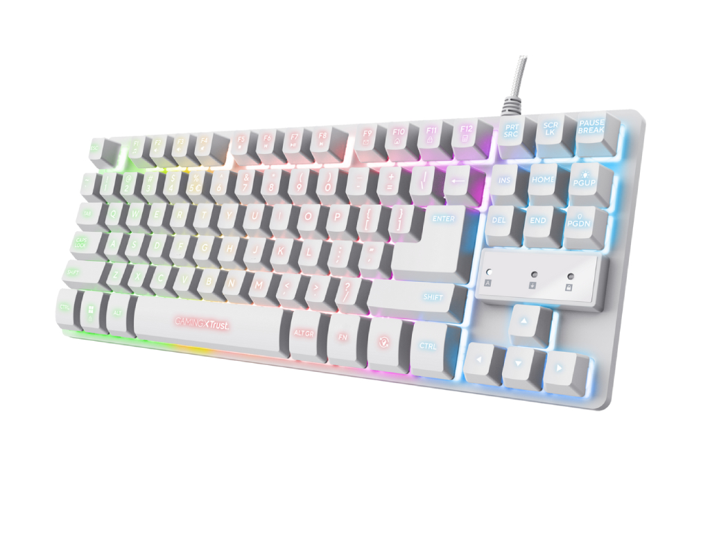 Trust GXT833W Thado TKL bijela tastatura, US layout - Image 2