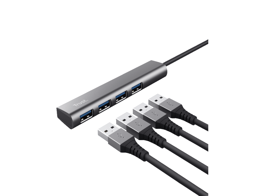 Trust Halyx USB-C to 4-portUSB-A 3.2 Gen1 Hub - Image 2