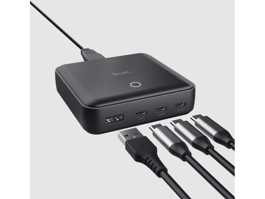 Trust Maxo 100W 4-port USBdesktop punjač, 3 USB-C porta,1 USB-A port