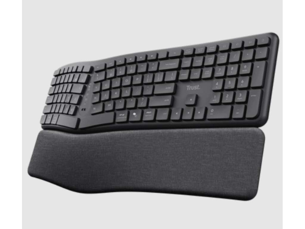 Trust Keyra ergo multiwireless tastatura, US layout,USB-C, USB-A, bluetooth - Image 2