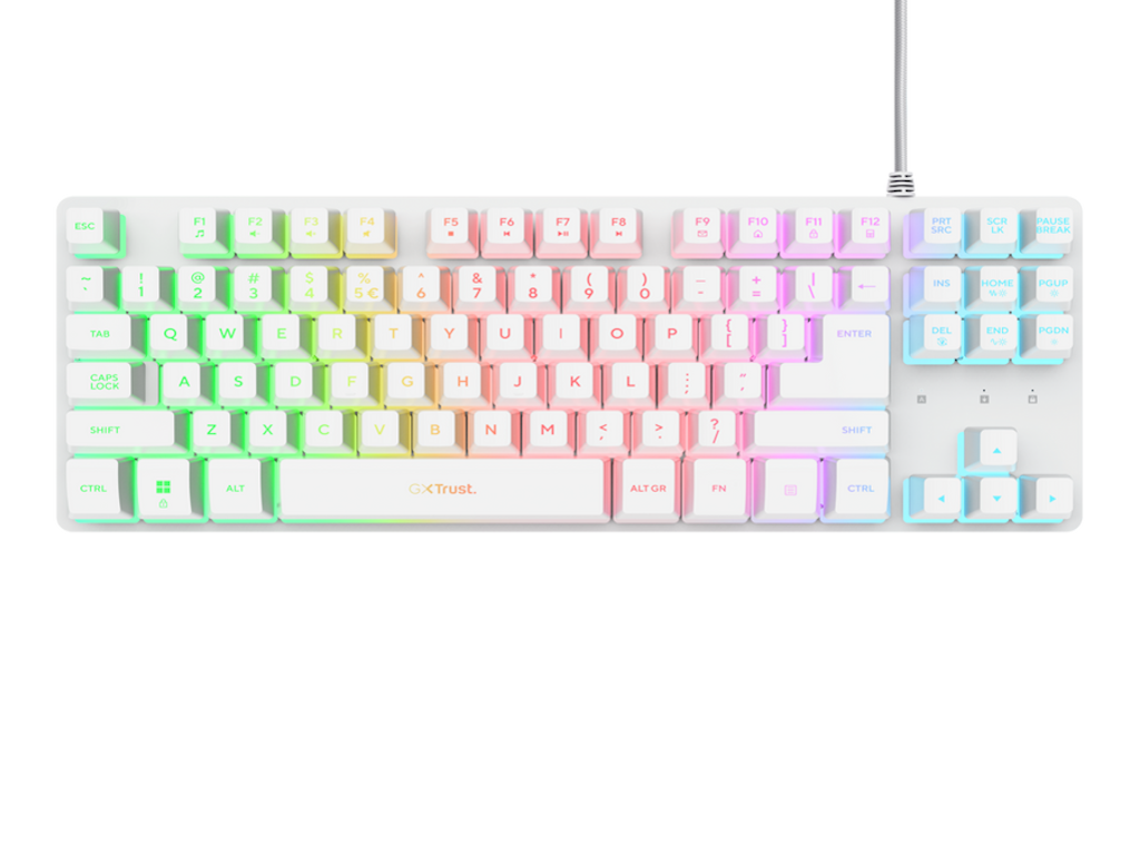 Trust GXT833 THADO tastatura, žičana, bijela, TKL, gaming - Image 3