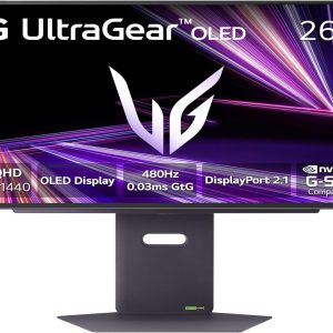 LG 27" QHD OLED UltraGear MonRGB, Dual-Mode,2560x1440,480Hz1300cd, 0.03ms, DP, 2xHDMI, 2xUSB