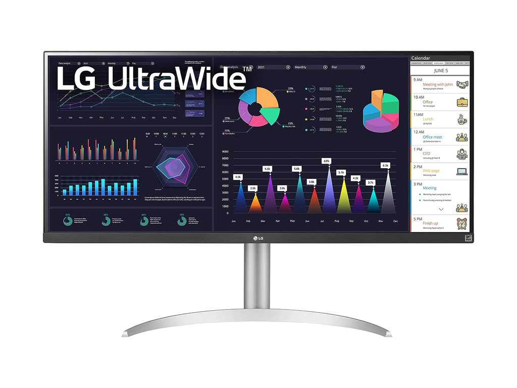LG 34" UltraWide 34WQ650-WIPS, 2560x1080, 400cd, 1000:15ms, 100Hz, HDMI, DP, 2x7w - Image 2