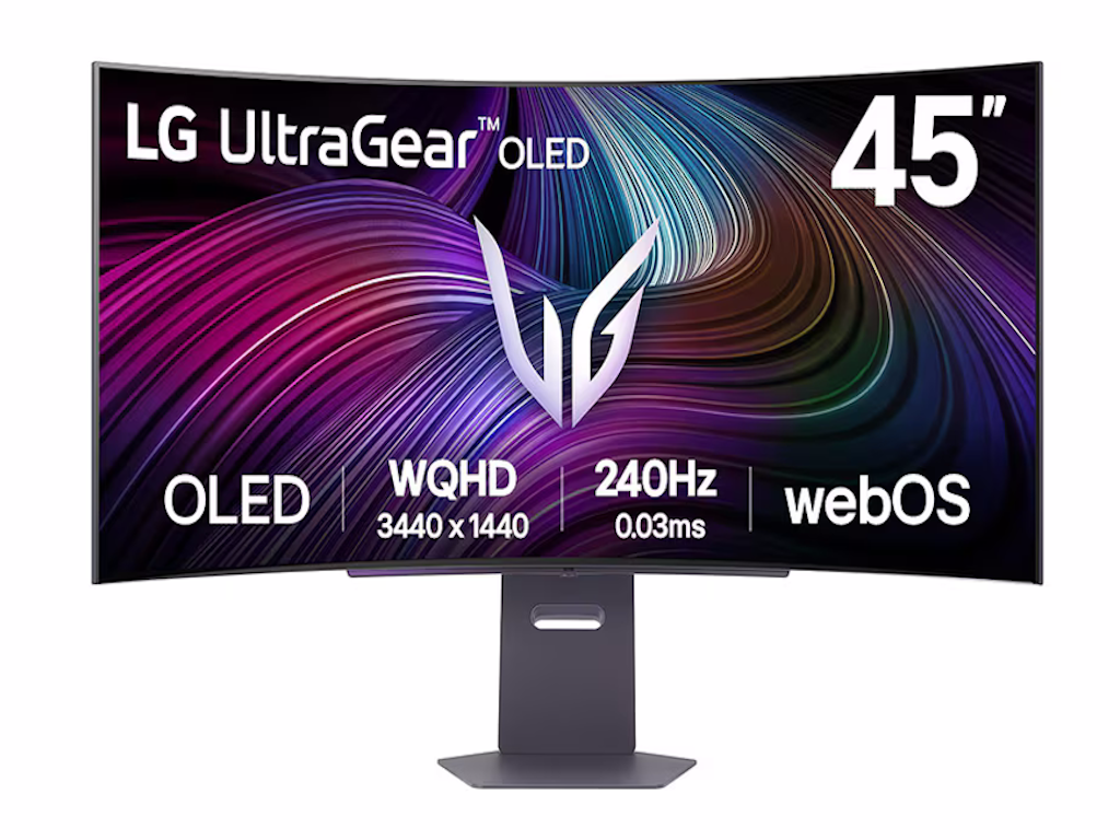 LG 45" WQHD OLED RGB Monitor800R, 3440x1440, 240Hz, 275cd0.03ms, DP, 2xHDMI, Type-C 65W, Speakers - Image 2