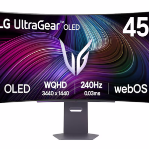 LG 45" WQHD OLED RGB Monitor800R, 3440x1440, 240Hz, 275cd0.03ms, DP, 2xHDMI, Type-C 65W, Speakers