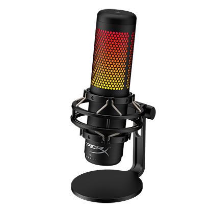 HyperX QuadCastUSB Microphone (Black-Red)Red Lighting - Image 2