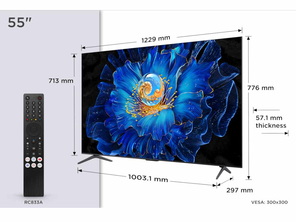 TCL 55"C6KS 4K QD-Mini LED TV60Hz Google TV; Game Master;Dolby Atmos; Onkyo 2.1; HDR Premium; - Image 4