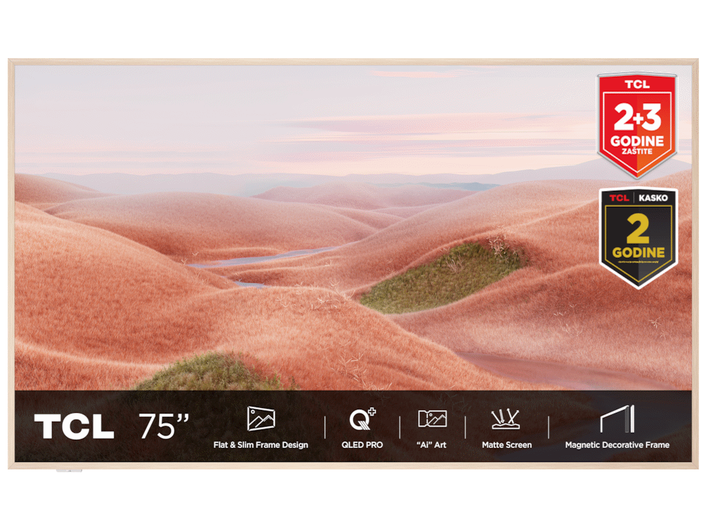 TCL 75"A300W NXTVISION 4K QLEDGoogle OS; 144Hz VRR ART TV;Dolby Atmos; Ambient mode; HDMI 2.1 - Image 4