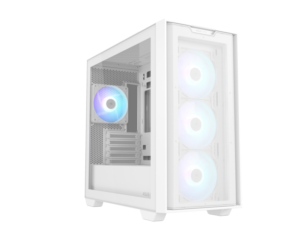 ASUS A21 PLUS TG ARGB WHITE4x 120mm ARGB fans, microATXMini-ITX, - Image 2