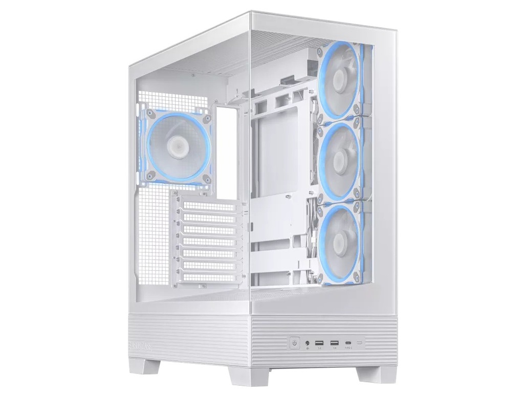 ASUS CASE A31 PLUS TG ARGB WHTMid-tower, ATX, 7 Expansion4x ARGB 120mm fans - Image 2
