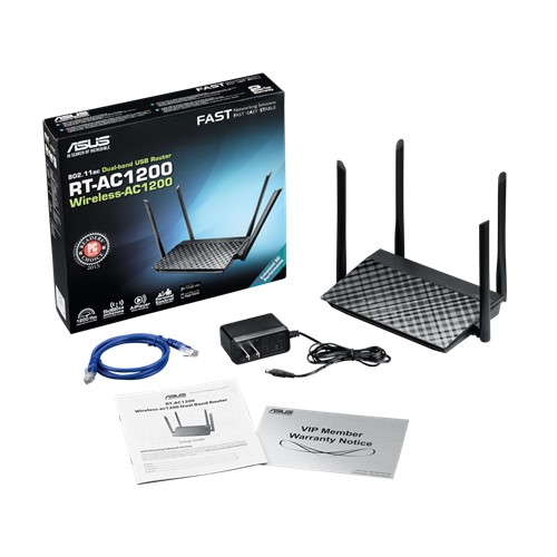 ASUS WiFi Router RT-AC1200Dual-Band;4 externe anteneUSB 2.0 port - Image 3