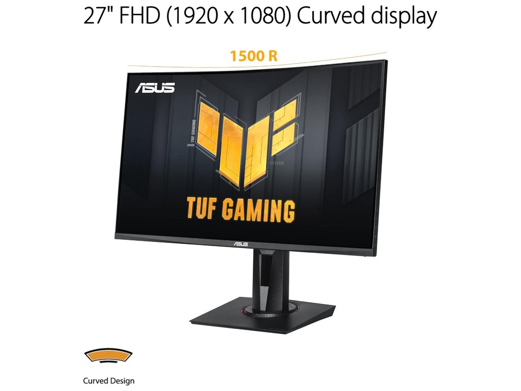Asus TUF Gaming VG27VQMzakrivljeni gaming monitor,27", FHD,240 Hz, VA,HDMI, DP - Image 3