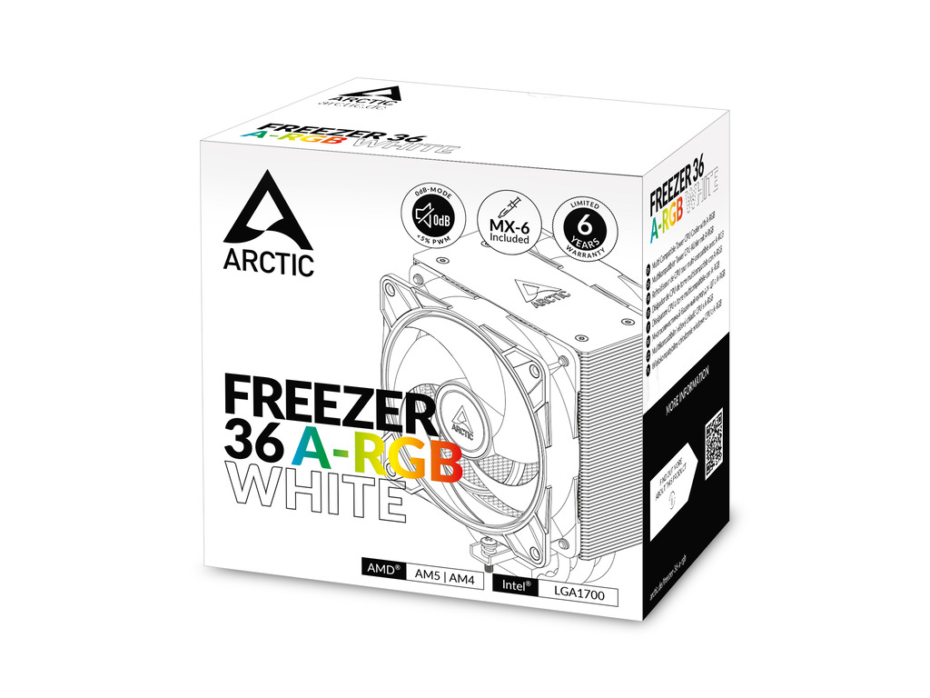 Arctic Freezer 36 A-RGB WhiteCPU cooler 1851,1700, AM4, AM5 - Image 4