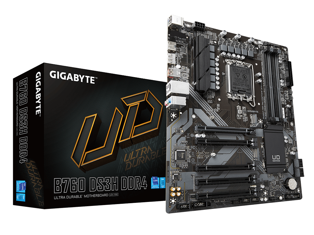 Gigabyte MB B760 DS3H DDR4LGA1700; 4xDDR4;2xM.2; 4xSATA;6xUSB; HDMI, DP; ATX - Image 2