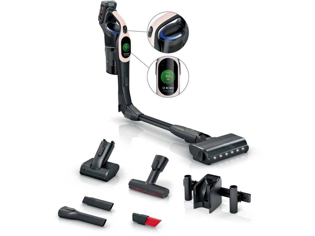 BOSCH Akumulatorski usisavačSerie 10 | UNLIMITED,ROZA1 Baterija, 80 minuta ECO rada