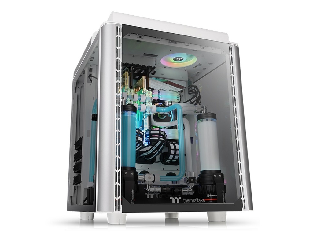 Thermaltake Level 20 HT Snow full-tower, tempered glass, 2x standard 140mm fans - Image 2