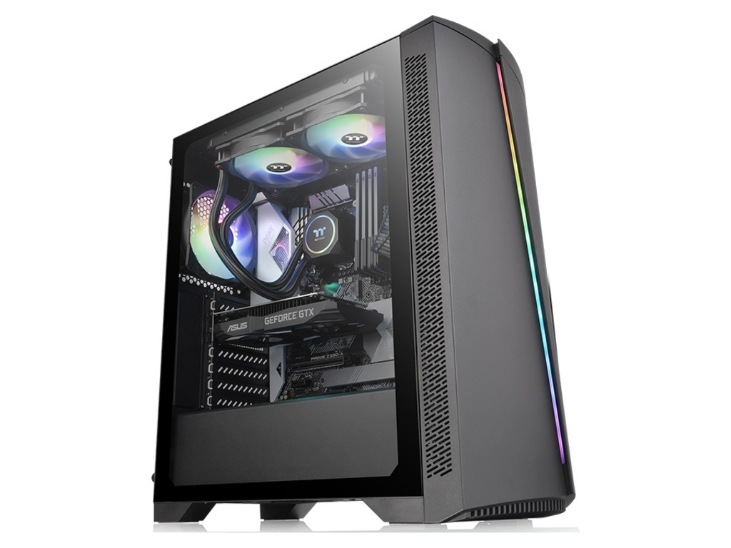 Thermaltake H350 TG RGB Mid tower, tempered glass, 1x 120mm Standard fan - Image 2