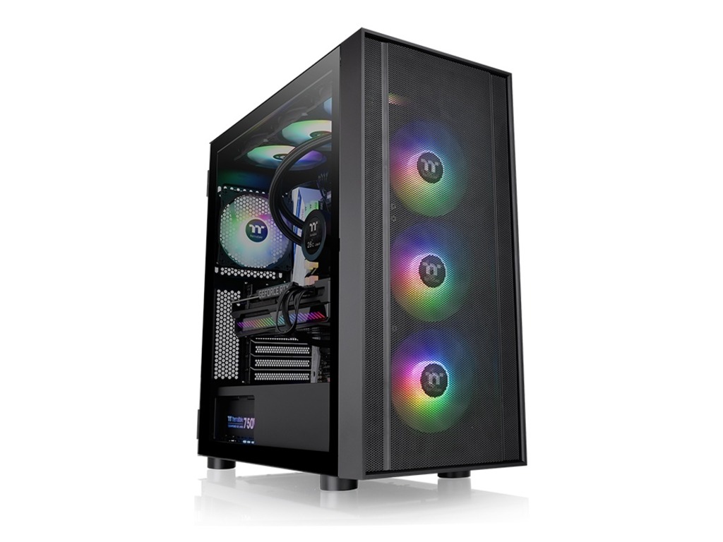 Thermaltake H570 TG ARGB Mid tower, tempered glass, 3x 120mm ARGB Lite fan - Image 2