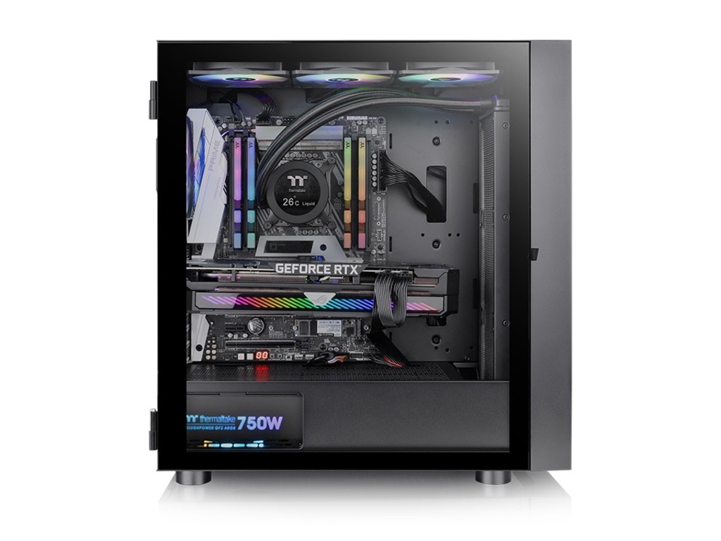 Thermaltake H570 TG ARGB Mid tower, tempered glass, 3x 120mm ARGB Lite fan - Image 4