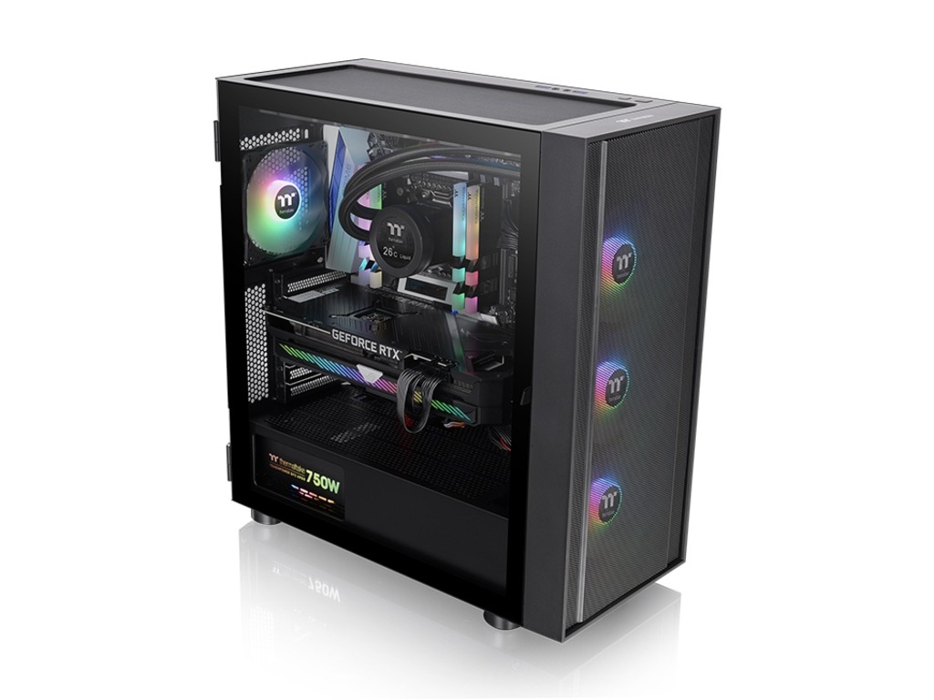 Thermaltake H570 TG ARGB Mid tower, tempered glass, 3x 120mm ARGB Lite fan - Image 5