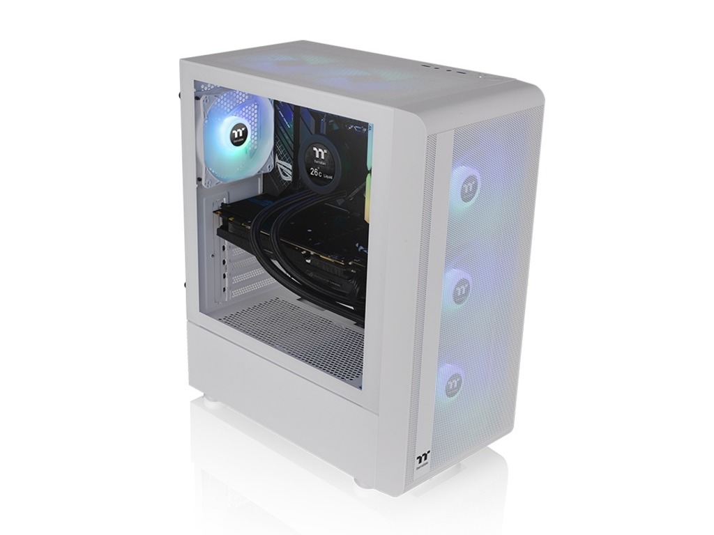 Thermaltake S200 TG ARGB Snow Mid tower, 3x ARGB 120mm Lite front fans - Image 5