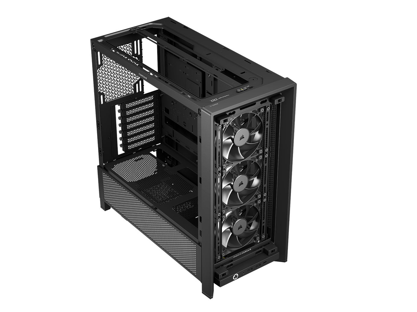 CORSAIR FRAME 4000D RS Case3xRS120 fans, 360mm radiator170mm cooler, 430mm GPU, ATX, Black - Image 3