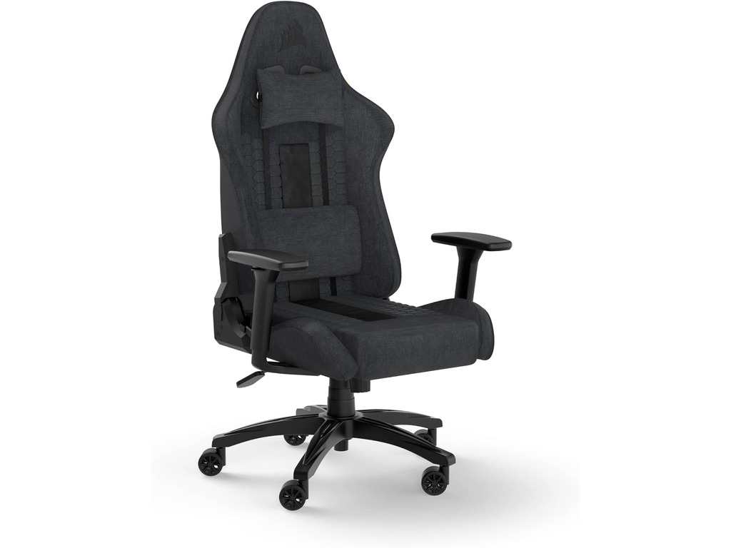 Corsair TC100 Gaming ChairRelaxed, Fabric Black/Grey120kg - Image 2