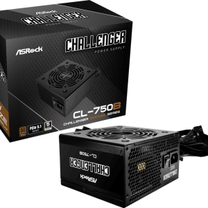 ASROCK PSU 750W, CL-750BChallenger,12cm fan,80+ BronzePCIe 5.1 Ready, 24pin Sleeved