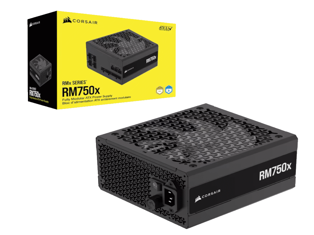 Corsair PSU 750w RM750xGold, Fully Modular, 12V-2x68xSATA, 4xPCIe, ATX 3.1, PCIe 5.1 - Image 4