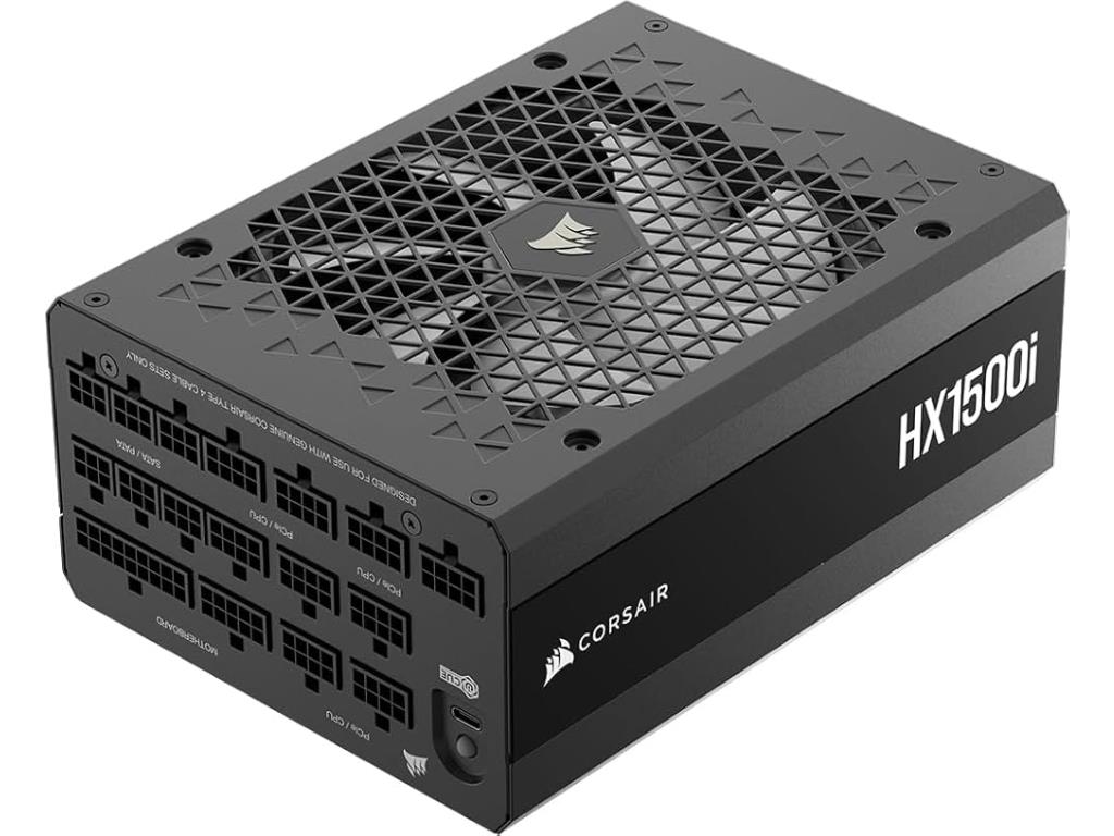 Corsair PSU HX1500i PlatinumFully Modular, 12V-2x6, 8xSATA5xPCIe, ATX 3.1, PCIe 5.1, 50-series - Image 3