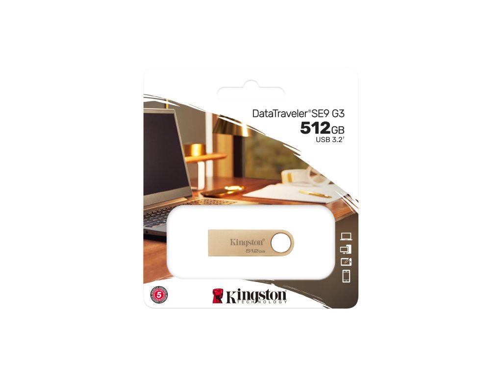 Kingston FD 512GB USB3.2 SE9 Premimum metal case,220MB/s read, 100 MB/s write, - Image 3