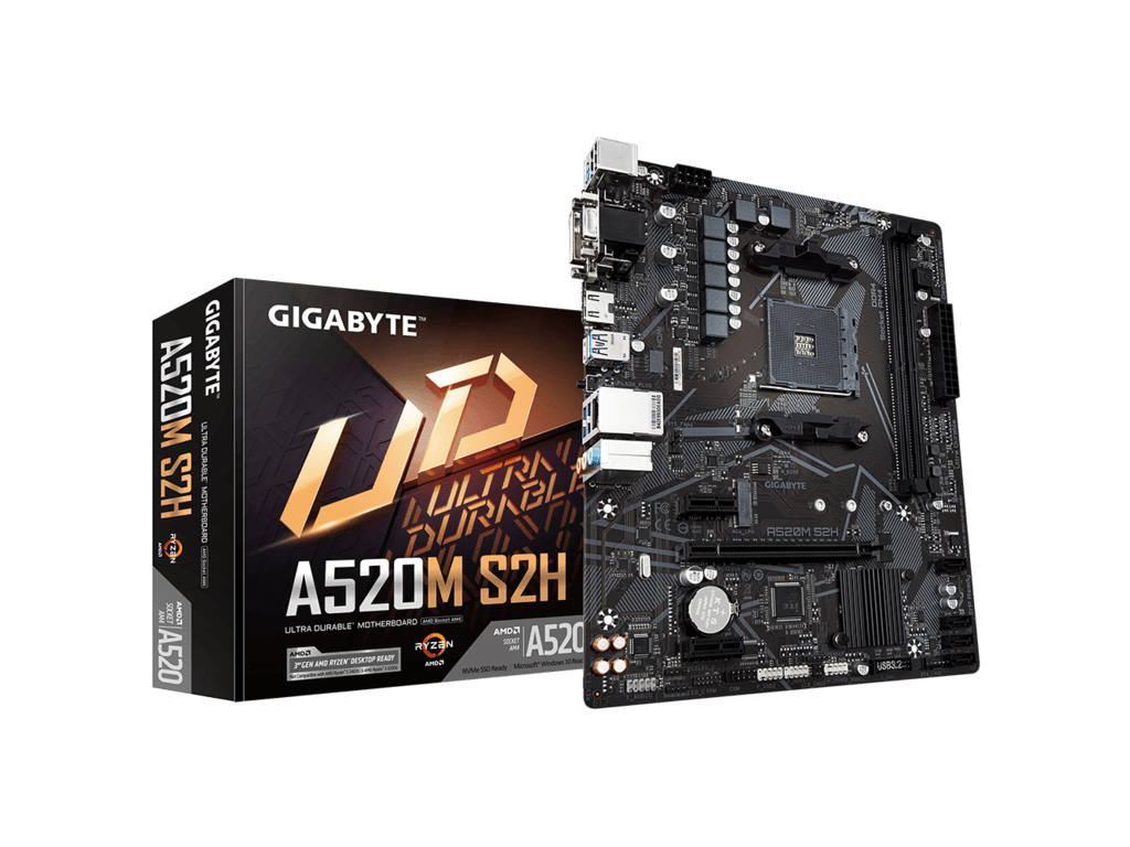 Gigabyte A520M S2H 1.2;AM4; 2xDDR4; M.2, 4xSATA;VGA, DVI, HDMI; 6xUSB; mATX; - Image 2