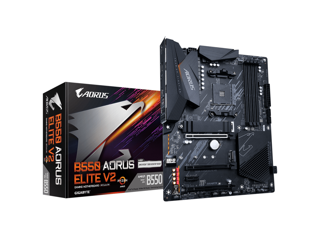 Gigabyte MB B550 AORUS ELITEAM4; 4xDDR4; 2xM.2; 4xSATA;DP,HDMI; 7xUSB; ATX; - Image 2