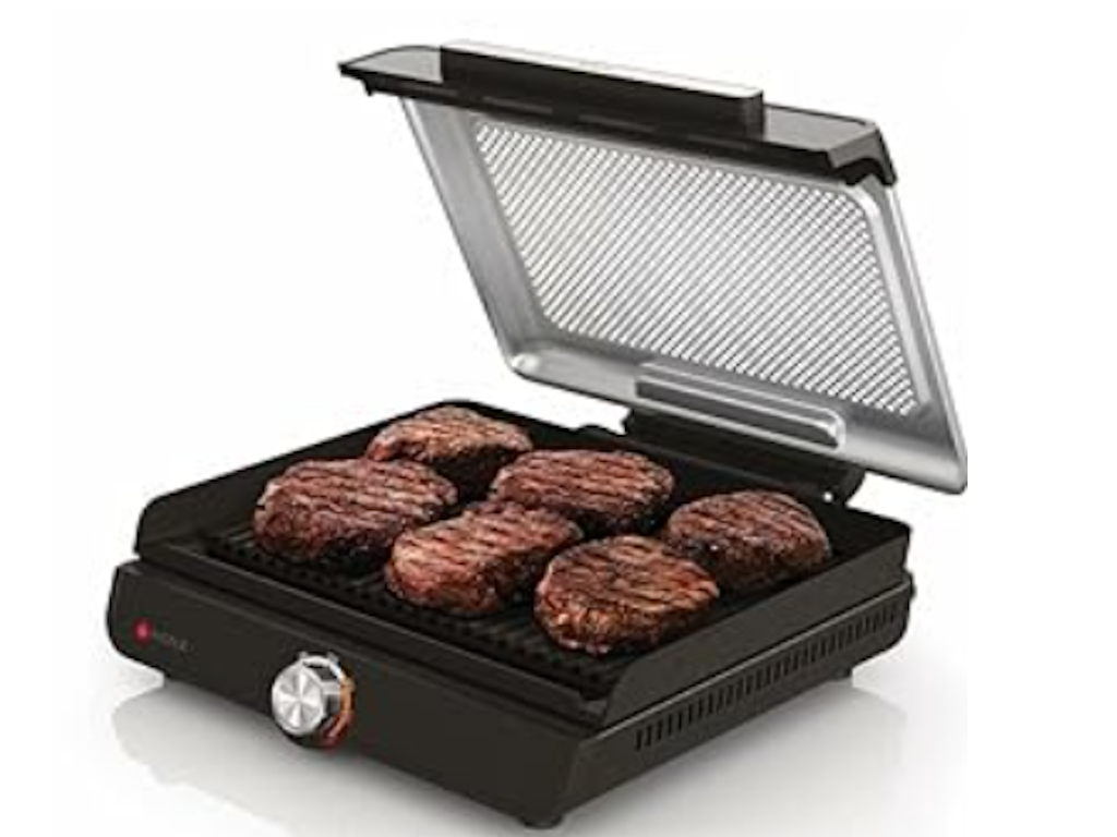 Ninja elektricni rostiljCrna boja, rostilj na dr.ugalj snaga 1450W, dvije izmjenjive ploce