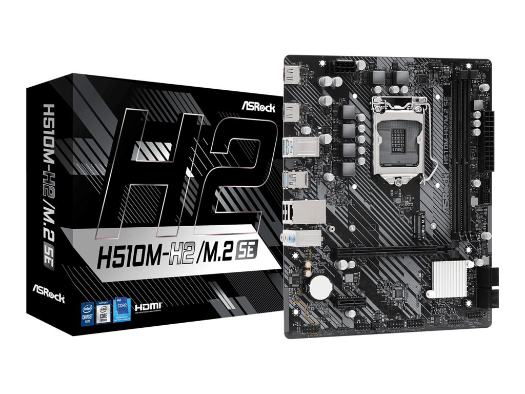 ASROCK MB H510M-H2/M.2 SEIntel H470, LGA1200, 2xDDR44xSATA, M.2, 2xHDMI, RAID, microATX - Image 2