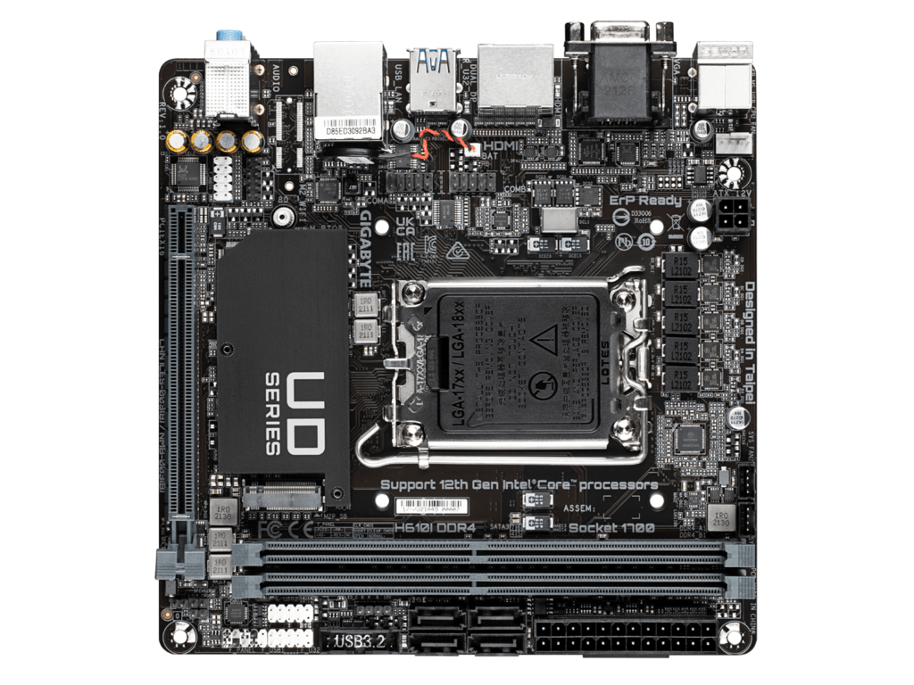 Gigabyte MB H610I DDR4LGA 1700; PCIe 4.0; Intel H6104xDDR4,VGA,HDMI,2xDP, mini ITX - Image 4