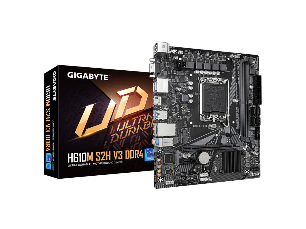 Gigabyte H610M S2H V3 DDR4LGA1700; 2xDDR4; M.2; 4xSATA6xUSB; HDMI, 2xDP, VGA
