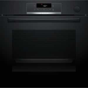 BOSCH pećnica Serie 4| CRNA, Dodavanje pare,EcoClean,8 programa, A+,AIRFRY