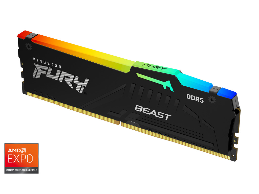Kingston 16GB 5600MHz DDR5 RGBFury Beast, CL36, EXPO