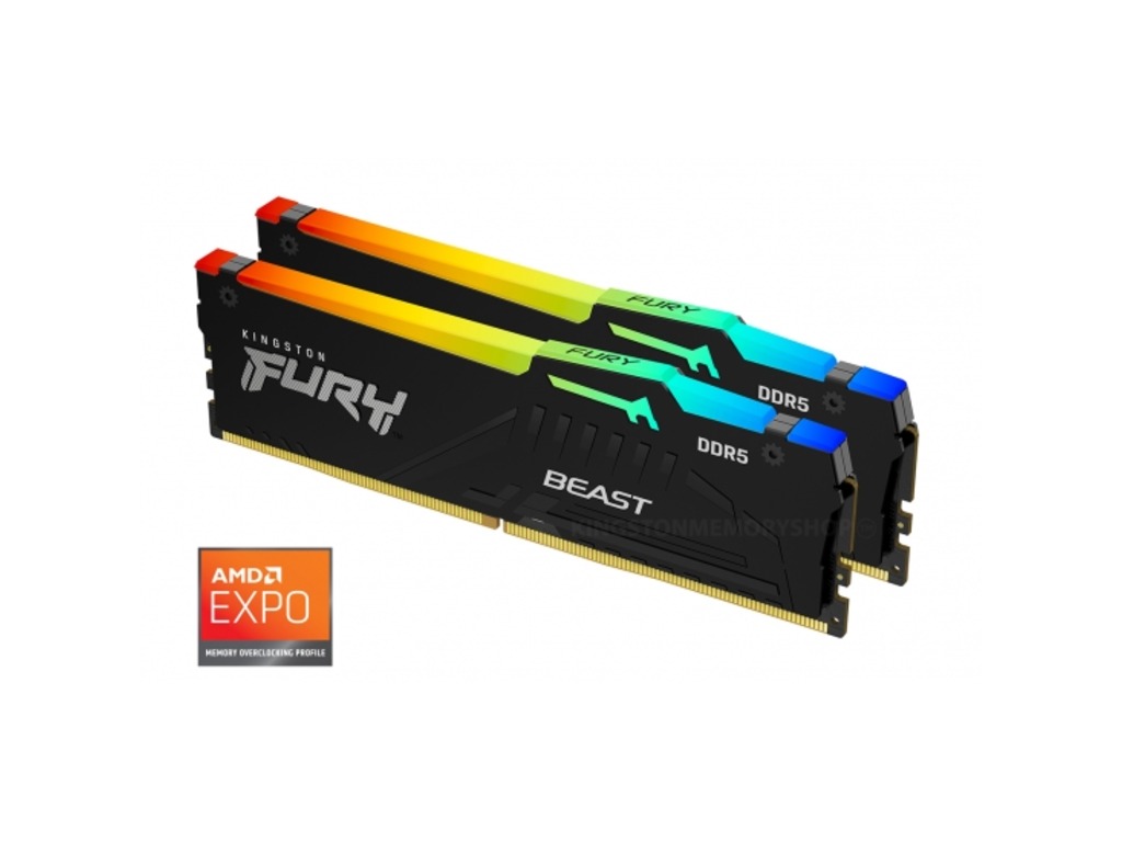 Kingston 32GB 5600MHz DDR5 RGBFury Beast (2x16), CL36, EXPO - Image 2