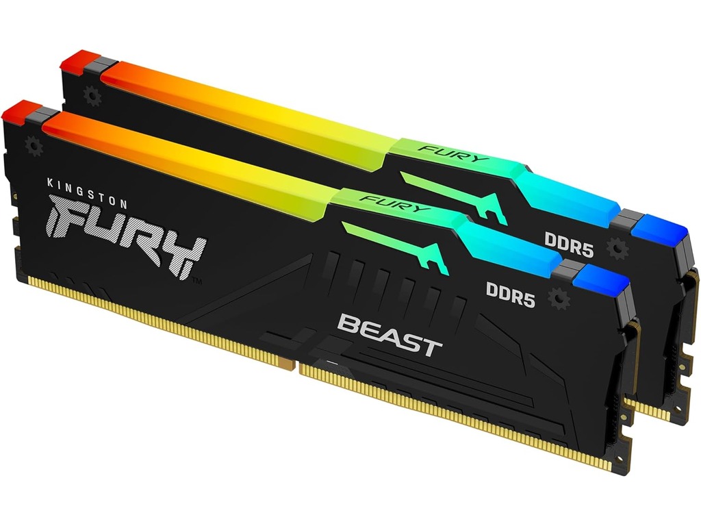 Kingston 64GB 6000MHz DDR5 RGBFury Beast (2x32GB), CL30,XMP, EXPO, 2RX8, 288-pin 16Gbit - Image 2