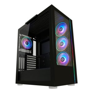 LC-Power Case Gaming 808B Midi-ATX, black, HD Audio, 4x 120mm ARGB fan, 1x USB-C