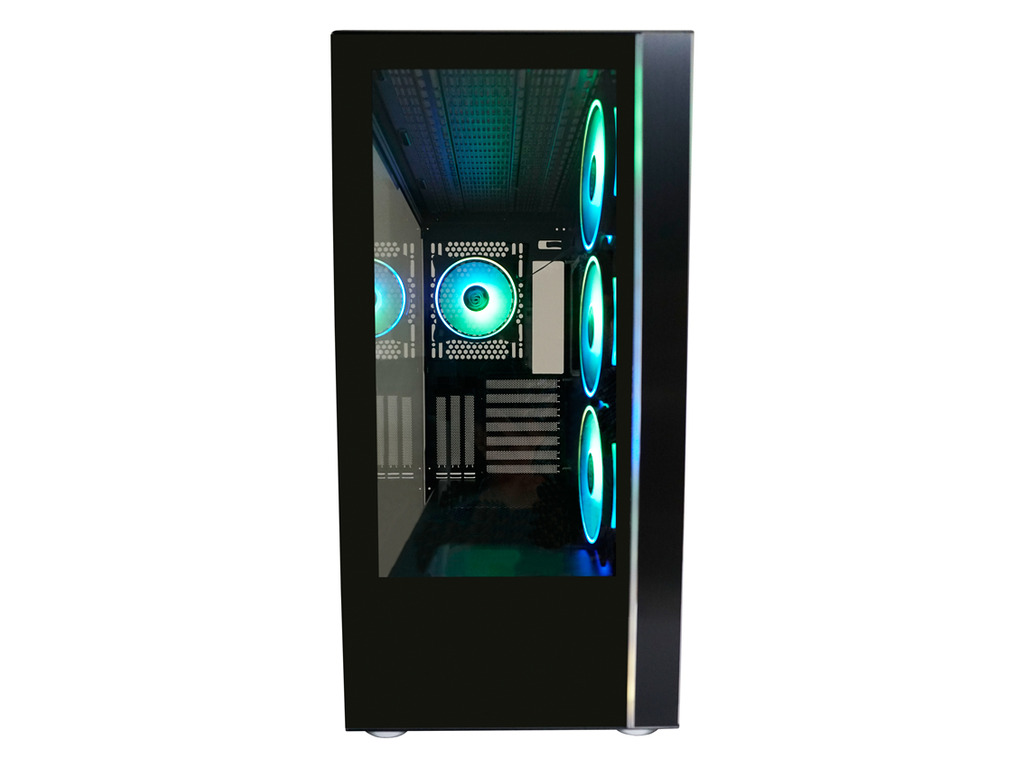 LC-Power Case Gaming 808B Midi-ATX, black, HD Audio, 4x 120mm ARGB fan, 1x USB-C - Image 4