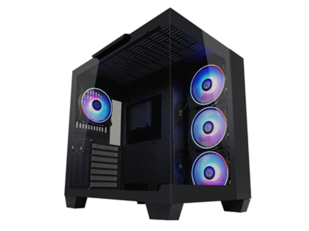 LC-Power Case Gaming 809BE-ATX, ATX, Micro ATX, MiniITX4x 120mm ARGB fans, tempered glass - Image 4