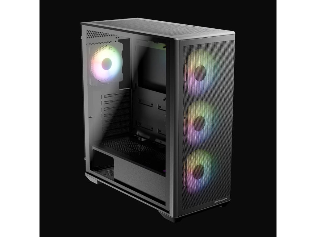 LC-Power Case 811B Meshwork_XL midi- tower, E-ATX, ATX,Micro-ATX, Mini-ITX, 4x fans - Image 2