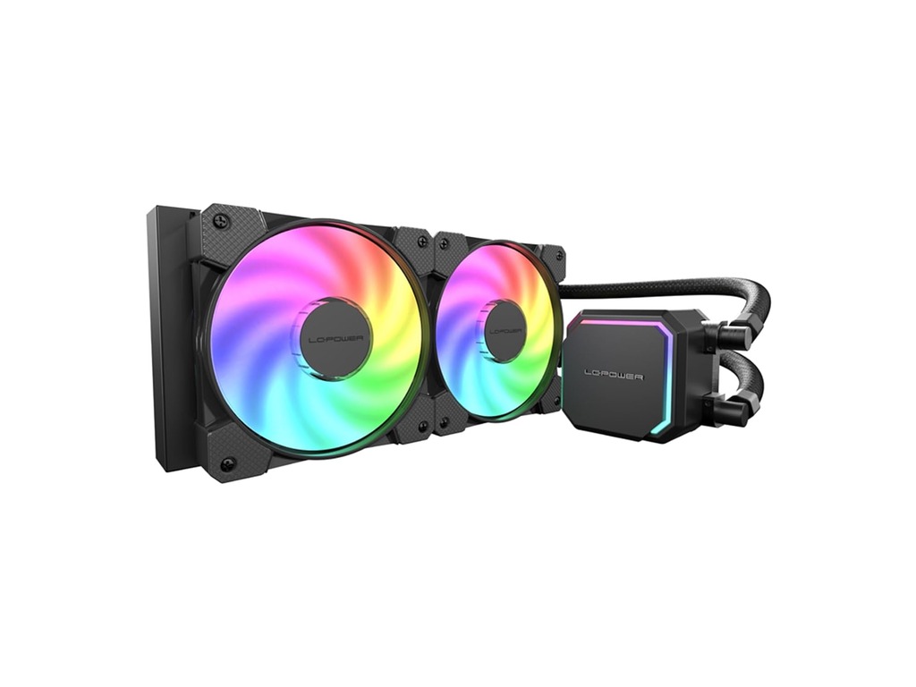 LC-Power Liquid Freezer 240mm ARGB, JetFlow, AMD and Intel CPUs, 2x120mm, PWM - Image 2