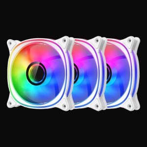 LC-Power LC-CF-120-ARGB-KIT-Wset 3x 120mm ARGB fan, white (bijeli)