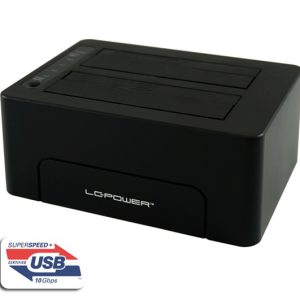 LC-Power LC-DOCK-CHDD docking station,Type C2,5"/3,5" SATA HDDs/SSDs,