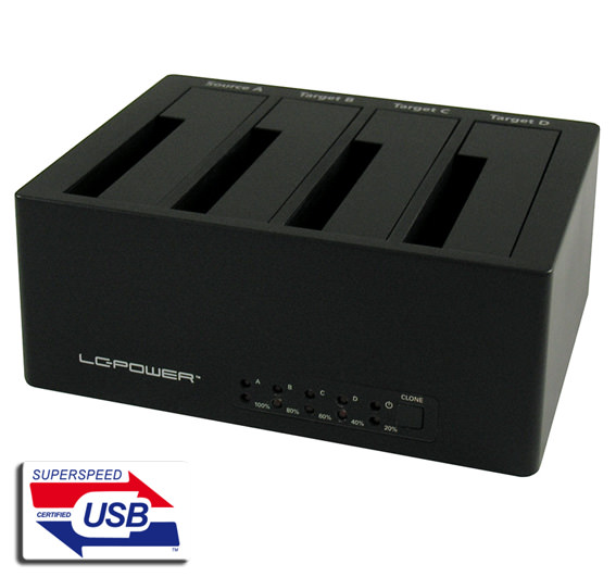 LC-Power LC-DOCK-U3-4BHDD docking station2,5"/3,5" SATA HDDs/SSDs - Image 2